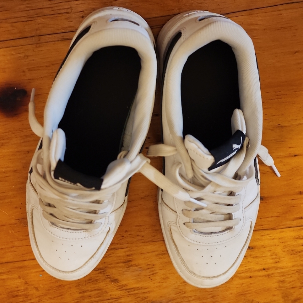 Puma White And Black Athletic Shoes
